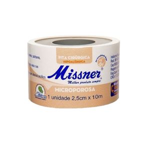 Fita Microporosa Missner Bege 2,5cm x 10m