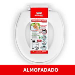 Assento Sanitário Almofadado Para Cadeira de Banho Fechado Mebuki
