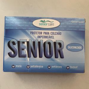 Protetor Impermeavel Siliconizado com Ziper Senior Care Casal Branco