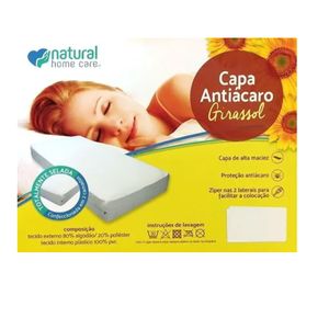 Capa Protetora para Colchao Anti Acaro Girassol Natural Home Care Solteiro