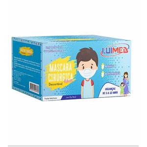Mascara Descartavel Infantil Luimed Azul
