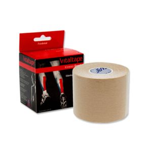 Bandagem Elastica Adesiva Kinesio Vitalpe Sports 5cm x 5m Bege
