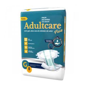 Fralda Geriatrica Adultcare Plus Grande com 8unds