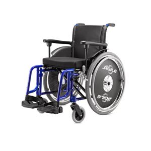 Cadeira De Rodas Agile Jaguaribe 44cm Azul Metalico
