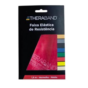 Faixa Elastica para Exercicio Thera Band Medio Vermelho