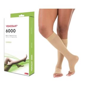 Meia de Compressao Venosan 6000 AD 20-30 Pe Aberto Bege