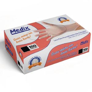 Luva de Vinil com Po Medix