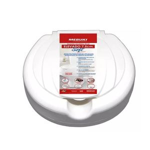 Assento Elevado Soft Branco Mebuki Rígido 7,5cm