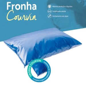 Fronha Hospitalar Em Courvin Com Ziper Natural Home Care Azul