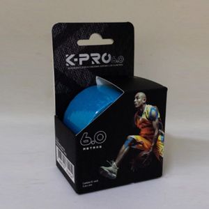 Bandagem Elastica Adesiva Kinesio Pro 6.0 K Pro Sports 5cm x 6m Azul