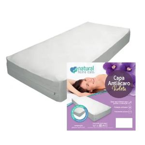 Capa Protetora para Colchao Natural Home Care Anti Acaro Violeta Solteiro