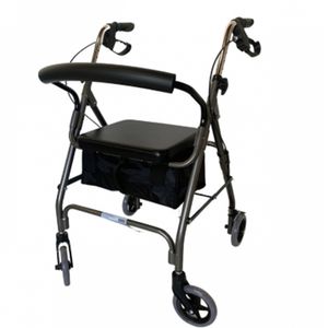 Andador com 4 Rodas Life Mobil em Aluminio Prata
