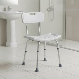 Banco para Banho com Encosto e Altura Regulavel Dellamed D2 135kg